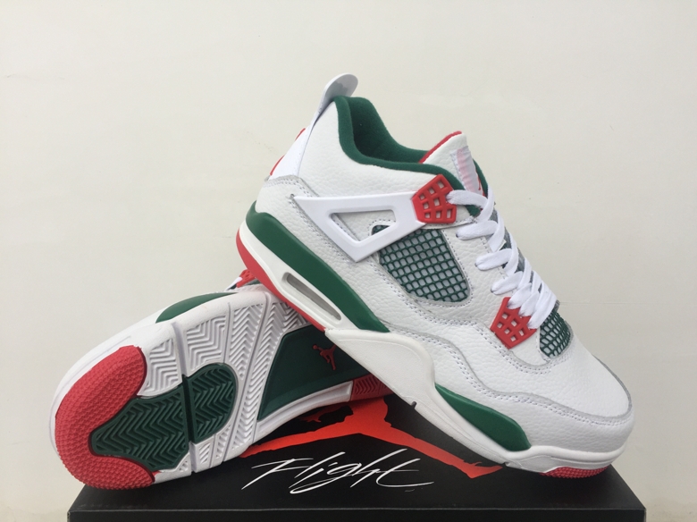 Air Jordan 4 NRG White Green Red Shoes - Click Image to Close